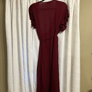 Lulu's Deep Red Maxi Dress
